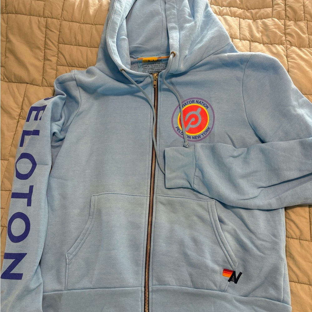 Aviator Nation x Peloton Light Blue Hoodie